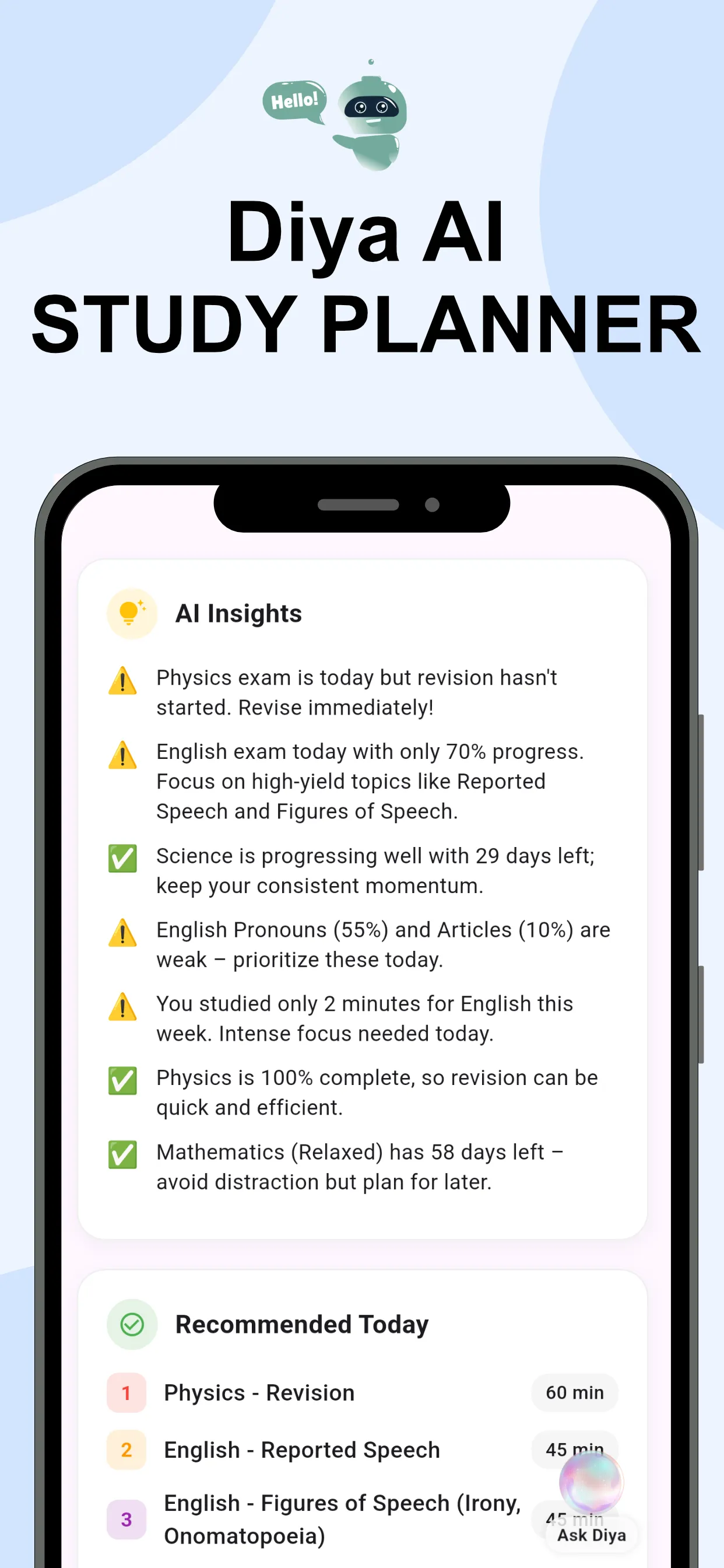Mobile screenshot showing AiPlanner
