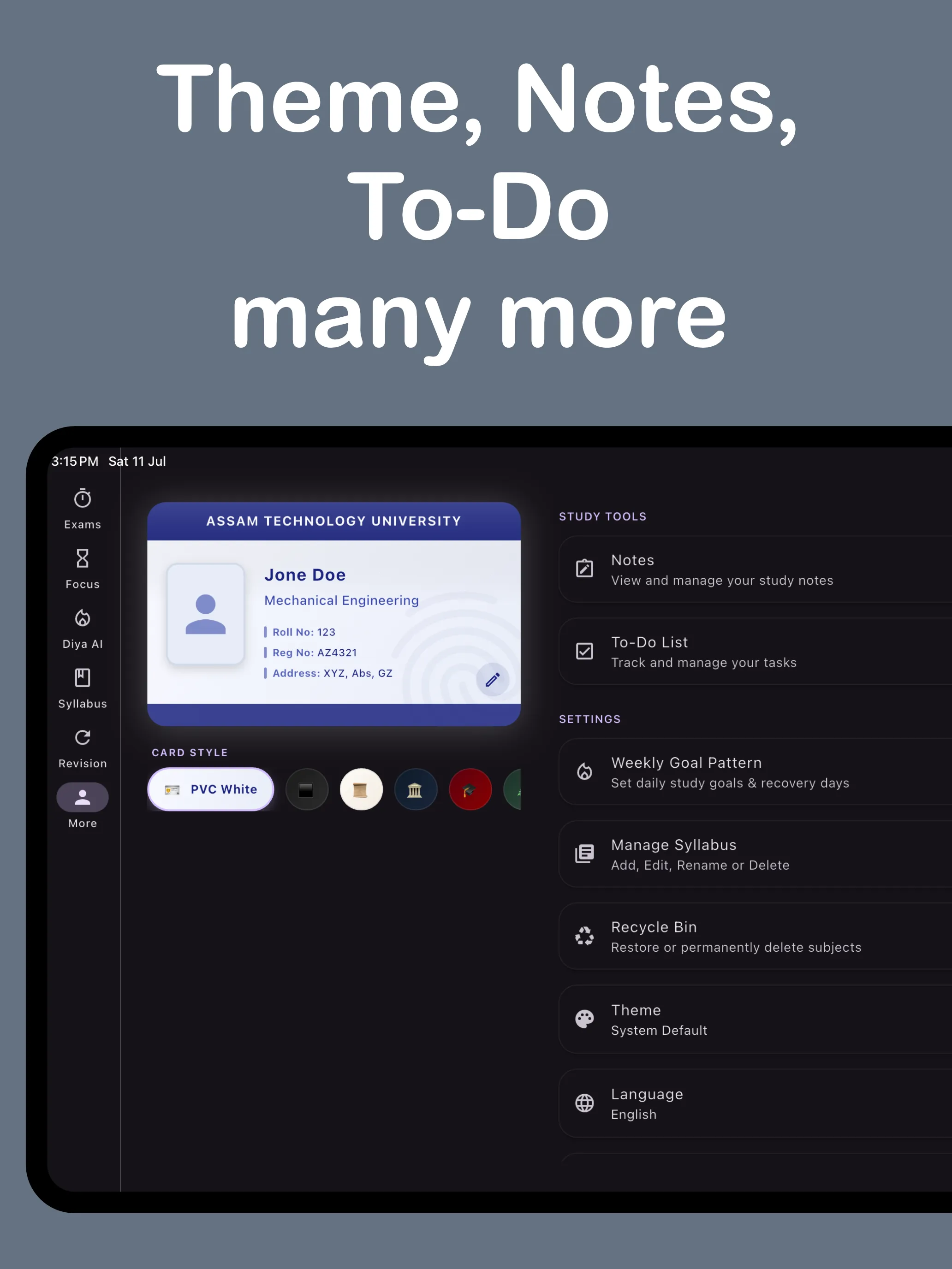 Tablet screenshot showing MoreIpAd