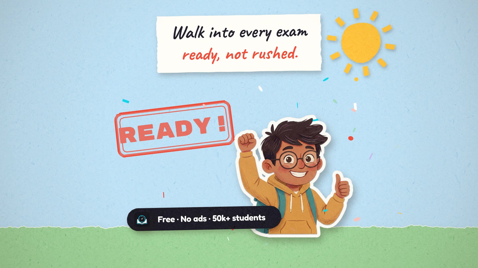 Poro: walk into every exam ready, not rushed.